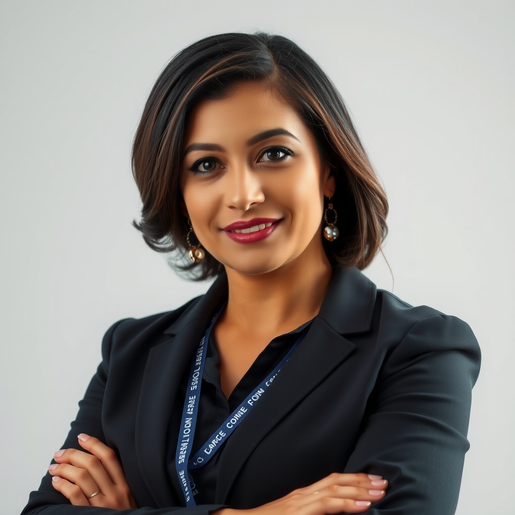 Retrato profesional de Laura Ramírez, consultora automotriz experta en evaluación de vehículos, fondo neutro profesional